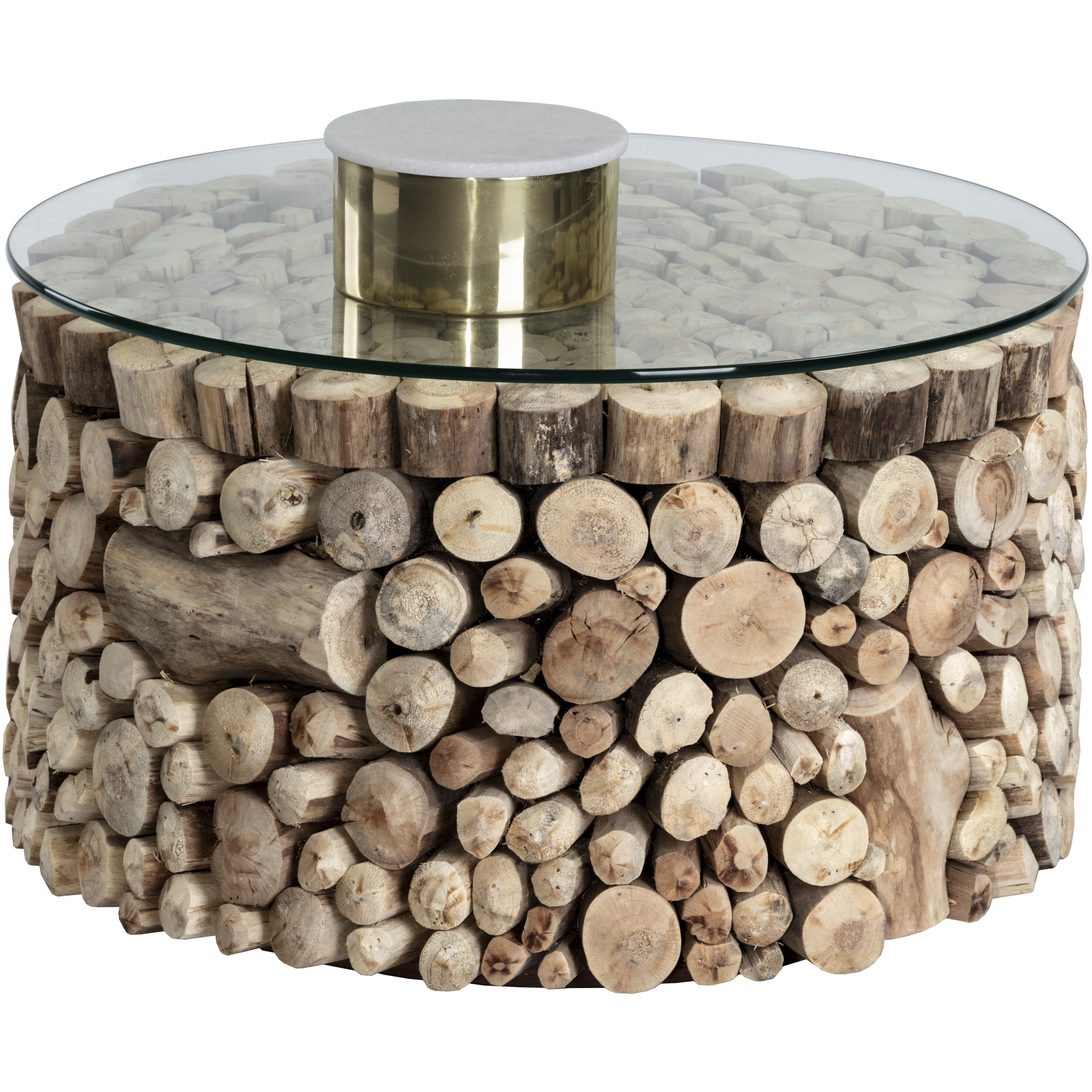 Bickford 23.5 X 13.75 inch Clear / Brown Side Table